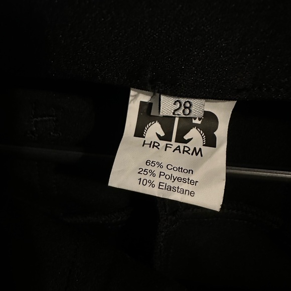 HR Farm riding pants. Black with hot pink piping on pockets. NWT Size 28. - Picture 3 of 3